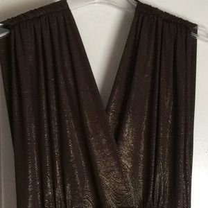 Shimmering Brown Dress with gold strands